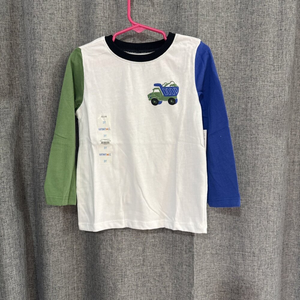 Garanimals Toddler Boys Colorblocked Graphic Tee with Long Sleeves - Size 3T